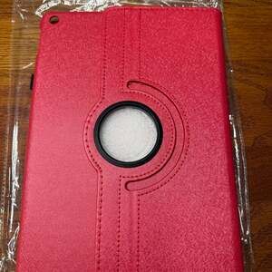 360 Rotating Red Cover Case for Apple iPad 10.2 inch